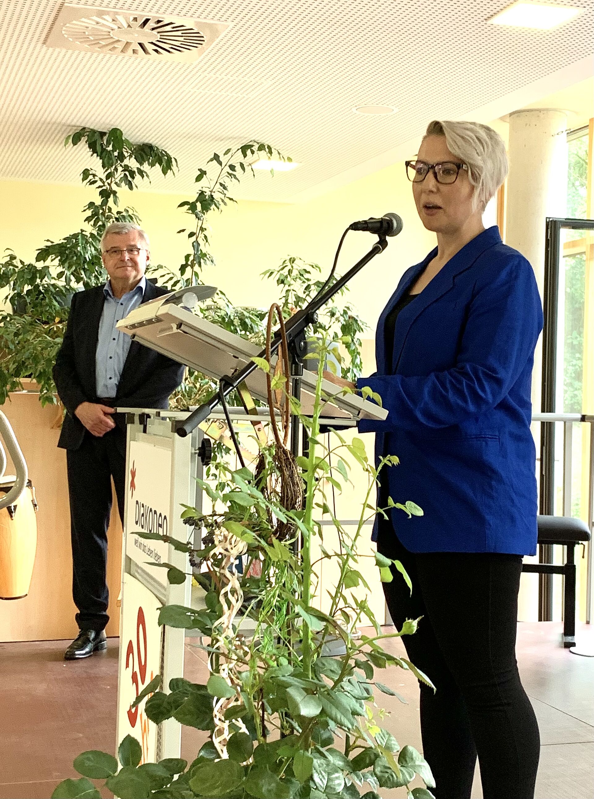 Frau Kammerer von der Fachschule für Heilerziehungspflege Himmelkron