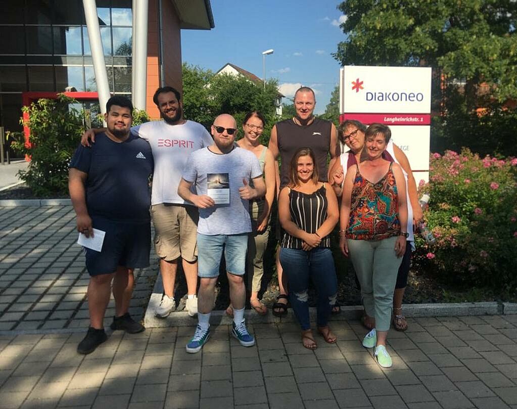 Gruppenbild von Schülern der Fachschule für Heilerziehungspflege